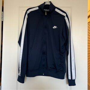 Nike vintage navy blue track zip up large
